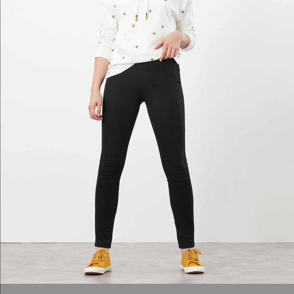 * | Joules | black stretch pull on pants. Size 8.